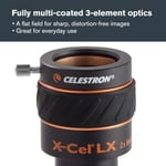 Celestron 93529 X-Cel LX 2X Barlow Lens, 3.18 cm, Siyah