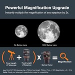 Celestron 93529 X-Cel LX 2X Barlow Lens, 3.18 cm, Siyah