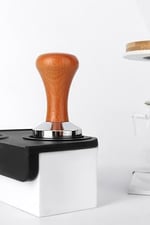 Çelik Ahşap 51 mm Espresso Makinesi Tamperi Barista Ekipmanı mt135