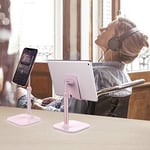Cep Telefonu Standı, Doboli Masa için Telefon Standı, iPhone ve Tüm Cep Telefonları Tablet ile Uyumlu Telefon Tutucu Standı Pembe