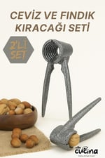 Ceviz ve Fındık Kıracağı Seti – Paslanmaz Çelik, Ergonomik, Profesyonel Kullanıma Uygundur