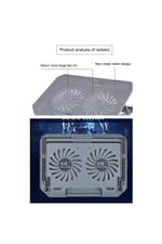 Cf-02 Ayarlanabilir Çift Fanlı Dizüstü Bilgisayar Soğutma Fanı CF-020690