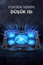 CF-05 Ayarlanabilir Dizüstü Bilgisayar Rgb Soğutma Fanı Siyah CF-050690