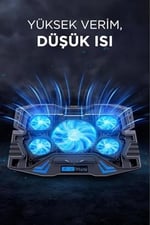 CF-05 Ayarlanabilir Dizüstü Bilgisayar Rgb Soğutma Fanı Siyah CF-050690