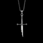 CHARMORA 925 Ayar Gümüş Aragorn Kılıç Kolye – Yüzüklerin Efendisi LOTR Anduril Erkek Kolyesi