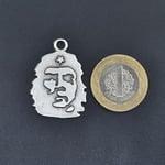 Che Guevara Kolye Deri ip Kolye - Gümüş Kaplama - Kadın Erkek Kolye - No:771