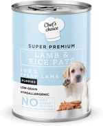 Chef's Choice Yavru Köpekler İçin, Hipoalerjenik, Kuzu Etli Ve Pirinçli Ezme, 400 g