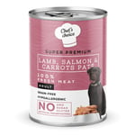 Chef's Choice Yetişkin Köpekler İçin, Tahılsız, Hipoalerjenik, Kuzu Etli, Somon Balıklı Ve Havuçlu Ezme, 400 g
