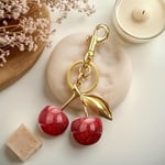 Cherry Keychain Bag Purse Charms For Handbags Cherry Accessories Mothers Day Birthday Ideas