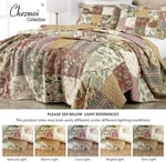 Chezmoi Collection Delaney 3 Parça Çiçekli Yama İşi Önceden Yıkanmış%100 Pamuk Yorgan Seti, Queen - Seçenekler: Daybed, King, Queen, Twin