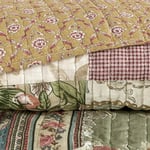 Chezmoi Collection Delaney 3 Parça Çiçekli Yama İşi Önceden Yıkanmış%100 Pamuk Yorgan Seti, Queen - Seçenekler: Daybed, King, Queen, Twin