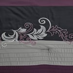 Chezmoi Collection Yorgan Seti, Polyester, Mor/Siyah/Gri, King - Seçenekler: California King, Full, King, Oversized King, Queen, Twin