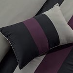 Chezmoi Collection Yorgan Seti, Polyester, Mor/Siyah/Gri, King - Seçenekler: California King, Full, King, Oversized King, Queen, Twin