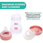 Chicco Mükemmel 5 Silikon Enayi ile 5 Anti-Koloni Töreşi 0 + Ay, Biofontional IntuiFlow Sistemi, Pembe, 150 ml