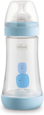 Chicco Silikon meme ile mükemmel 5 Babyflschchen (mavi, 240 mi)