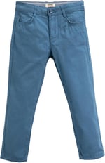Chino Pantolon Cepli Slim Fit Pamuklu Beli Ayarlanabilir Lastikli