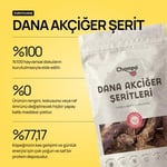 Chompo Dana Akciğer Şeritleri 100% Doğal Katkısız Köpek Ödül Maması 100 Gr | Tek içerik