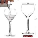 Chouggo Nick & Nora Bardakları Kokteyl Bardakları 4'lü Set, El Üfleme Premium Kristal Kokteyl Bardağı, Bar, Martini, Kozmopolitan, Manhattan için, 170 ml, Şeffaf