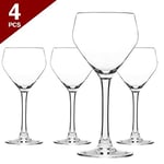 Chouggo Nick & Nora Bardakları Kokteyl Bardakları 4'lü Set, El Üfleme Premium Kristal Kokteyl Bardağı, Bar, Martini, Kozmopolitan, Manhattan için, 170 ml, Şeffaf