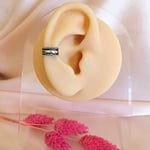 Christian Breton Etnik 5mm Pirinç Antik Gümüş Halka Sıkıştırma Piercing/Earcuff - Tek Adet
