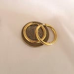 Christian Breton Paslanmaz Çelik Gold Halka Küpe - iç çap 15 mm - kalınlık 2,5 mm- 1 çift