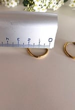 Christian Breton Paslanmaz Çelik Gold Halka Küpe - iç çap 15 mm - kalınlık 2,5 mm- 1 çift