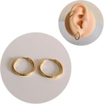 Christian Breton Paslanmaz Çelik Gold Minik Halka Küpe - 12 mm - 1 çift