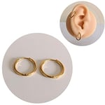 Christian Breton Paslanmaz Çelik Gold Minik Halka Küpe - 12 mm - 1 çift