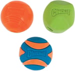 Chuckit! Fetch Medley 3'lü Köpek Oyun Topu Seti – Strato Ball, Ultra Squeaker ve Erratic Ball - (M)
