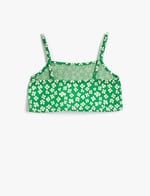 Çiçekli Crop Atlet İnce Askılı