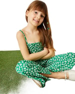 Çiçekli Crop Atlet İnce Askılı