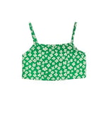 Çiçekli Crop Atlet İnce Askılı