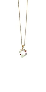Çiçekli model gümüş kadın kolye (ROSE)