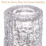 Cididu 6'lı Set Kristal Highball İçme Bardağı, 340 ml Uzun Su Bardağı, Thicke Vintage Drinkware Bardakları Dokulu Züccaciye, Kokteyller, Meyve Suyu, Bira, Çay için Buzlu İçecek Bardağı Bardakları
