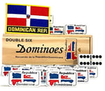 Çift Altı Dominik Cumhuriyeti Bayrağı Oymalı Domino