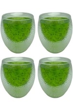 Çift Cidarlı Buzlu Kahve, Latte, Çay Bardağı Seti, 250 ML, 4 Adet, Bej