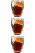 Çift Cidarlı Buzlu Kahve, Latte, Çay Bardağı Seti, 300 ML, 3 Adet, Bej, Borosilikat Cam - 2221