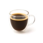 Çift Katmanlı 4'lü Espresso Cam Bardak Seti 80 ml & Tabak – 4’lü Set | Borosilikat Cam, Isı Yalıtımı, Bulaşık Makinesi Uyumlu, Türk Kahvesi Ristretto Macchiato İçin