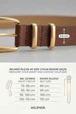 Çift Köprülü İnce Kadın Kemer 2.5 cm