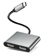 Çift Monitörler için HDMI Adaptörü,USB C'den Çift HDMI Adaptörüne 4K,Tip C - HDMI Çift Monitör,USB C Splitter 2 Monitörler Genişletilmiş Ekran,Tip C HDMI Çoklu Monitörler Dizüstü Bilgisayar