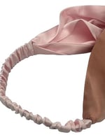 Çift Renkli%100 Saf İpek Saç Bandı (Pembe/Blush)