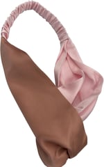 Çift Renkli%100 Saf İpek Saç Bandı (Pembe/Blush)