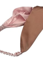 Çift Renkli%100 Saf İpek Saç Bandı (Pembe/Blush)