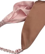 Çift Renkli%100 Saf İpek Saç Bandı (Pembe/Blush)