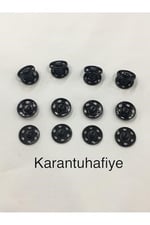 Çıtçıt Metal Siyah 1,0 Cm 8 Li Set