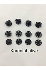 Çıtçıt Metal Siyah 1,0 Cm 8 Li Set
