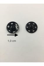 Çıtçıt Metal Siyah 1,0 Cm 8 Li Set