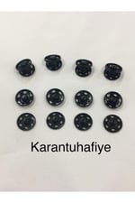 Çıtçıt Metal Siyah 1,0 Cm 8 Li Set