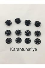 Çıtçıt Metal Siyah 1,0 Cm 8 Li Set