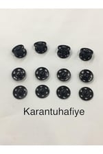 Çıtçıt Metal Siyah 1,5 Cm 8 Li Set